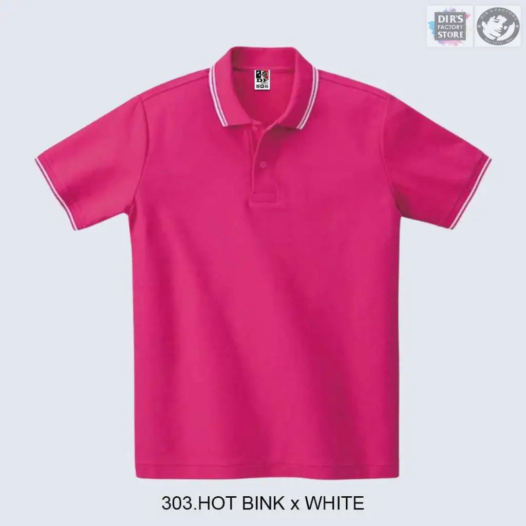 Polo Ts-00191-Blpdf 303.Hot Pink X White Shirts & Tops